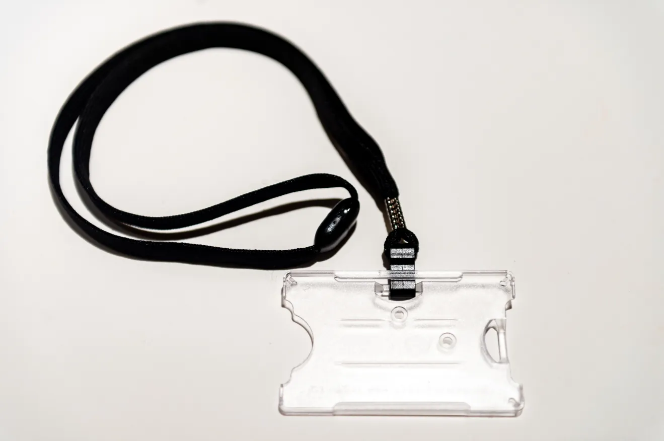 Safety lanyard with card holder